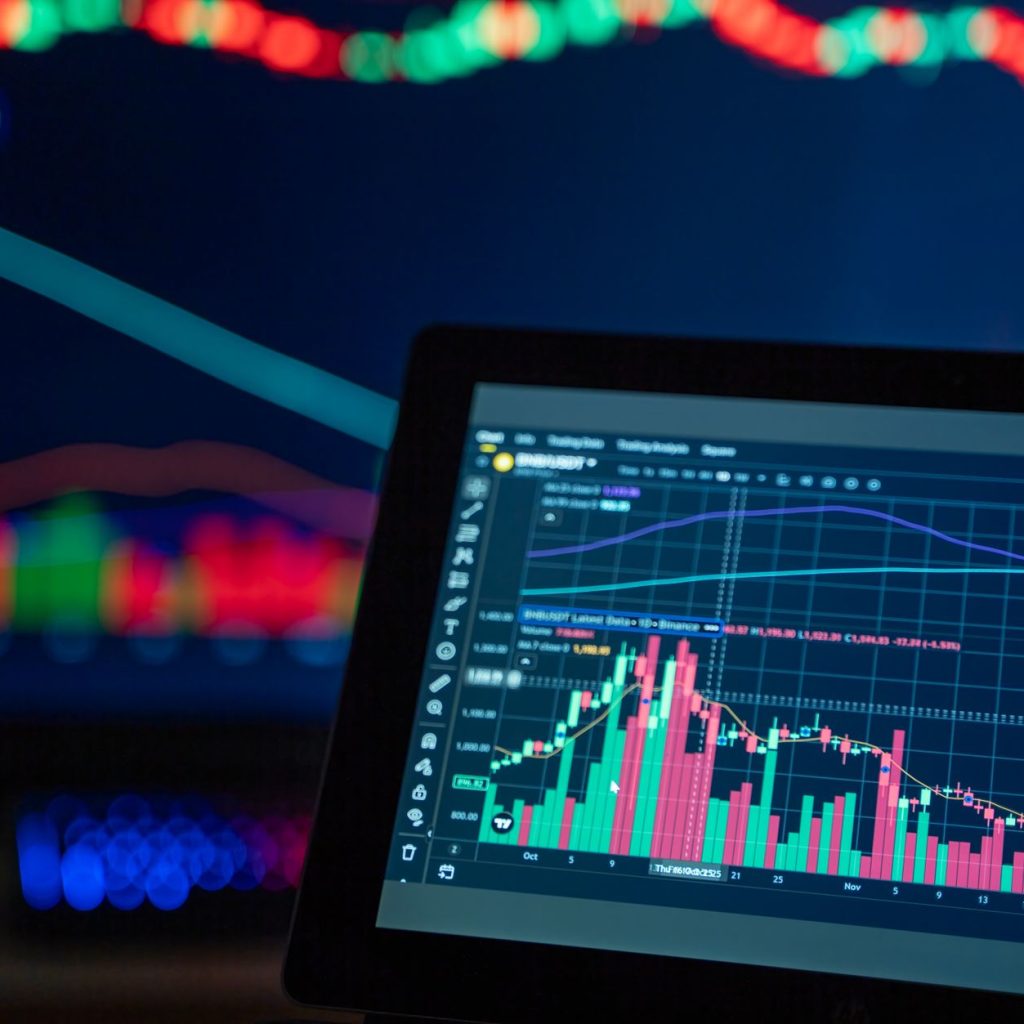Colorful trading charts showing cryptocurrency market trends on a computer screen. — MetaTrader 4 Delivers Robust Features fo